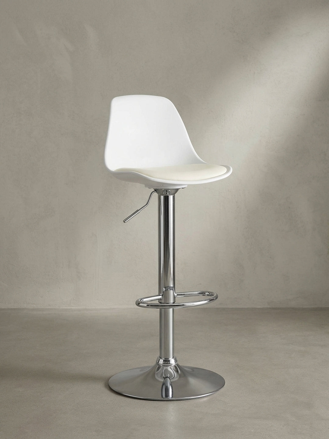 Barhocker Eiche Massivholz weiß Design modern mit Ablagefach 40x40x104 cm Möbel Einrichtung Offene Luxusküche stilvoll zeitgenössisch elegant Wohnen Interior Zuhause Wohnzimmer hochwertig_