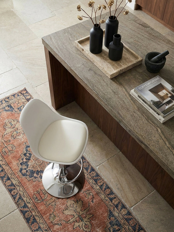 Barhocker Eiche Massivholz weiß 40x40x104 cm Wohnidee Offene Luxusküche Einrichtungsidee stilvoll kombinieren mit Ablagefach Design Möbel Inspiration Wohnen Interior Zuhause Wohnzimmer_