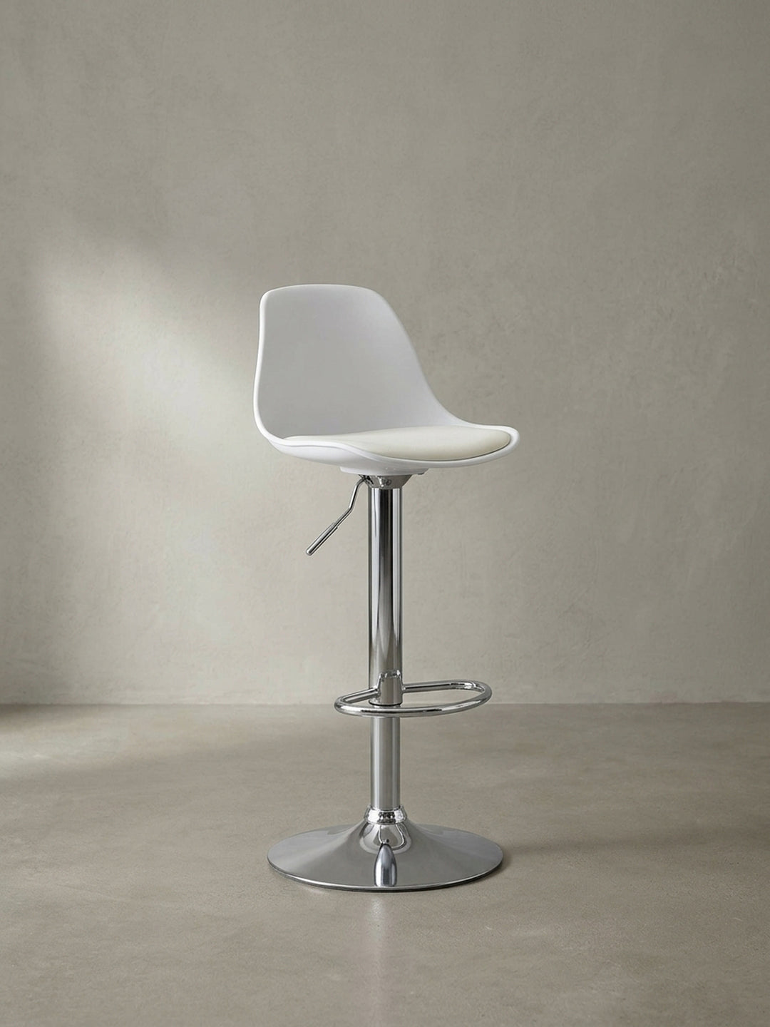 Barhocker Eiche Massivholz weiß 40x40x104 cm mit Ablagefach für Offene Luxusküche Design Möbel modern hochwertig stilvoll robust langlebig Wohnen Einrichtung Interior Zuhause Wohnzimmer_