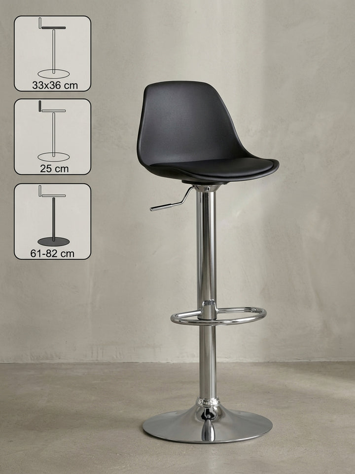 Barhocker 40x40x104 cm Eiche Massivholz schwarz mit Ablagefach Möbel Design Wohnzimmer Esszimmer Schlafzimmer modern hochwertig elegant Offene High-End Küche / Kücheninsel Wohnen Einrichtung_