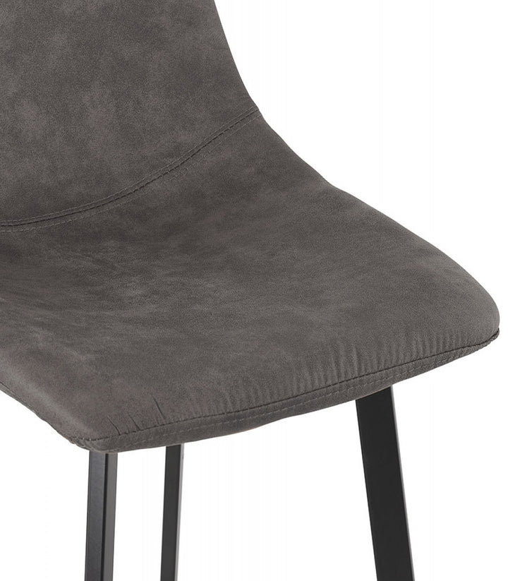 Barhocker grau 75 cm Sitzhöhe mit gepolsterter Sitzfläche_