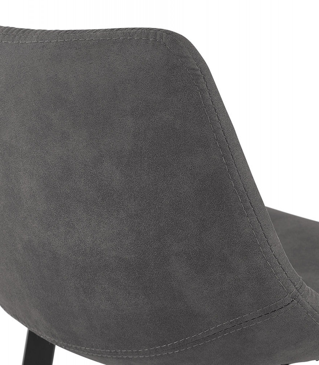 Hochhocker grau Mikrofaser, Metallgestell, für Bartisch geeignet