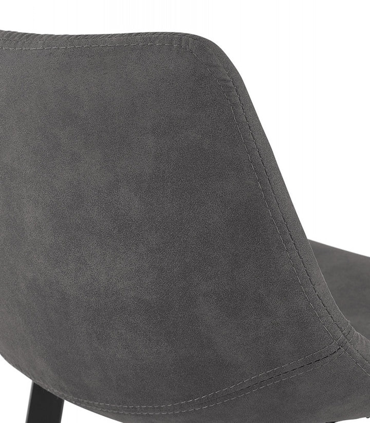 Hochhocker grau Mikrofaser, Metallgestell, für Bartisch geeignet