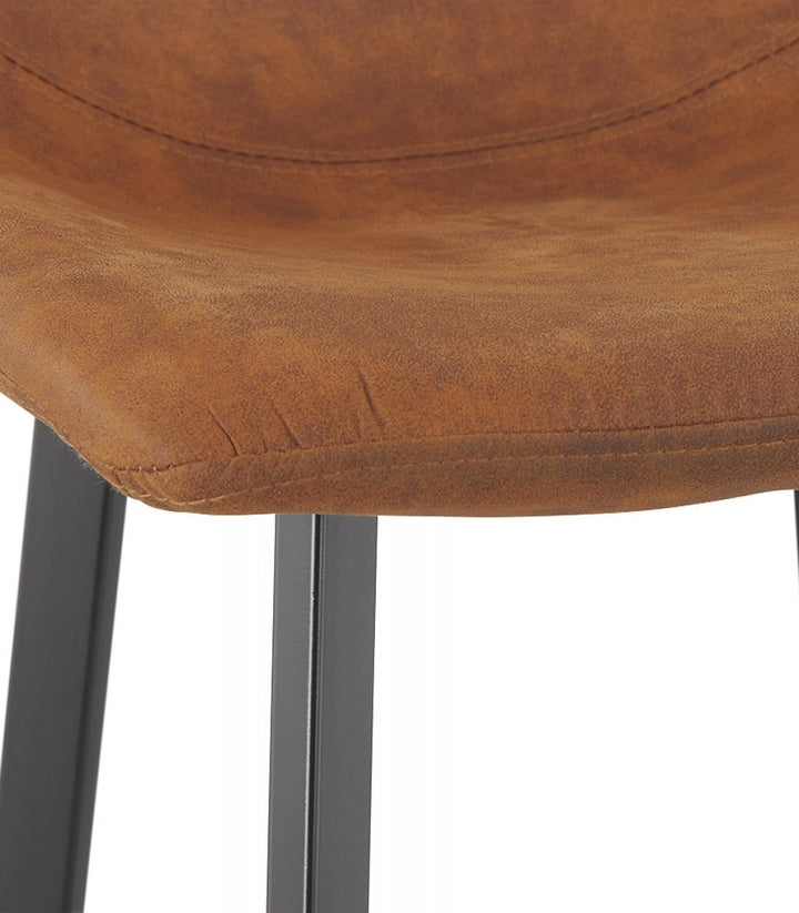 Barhocker Mikrofaser braun mit pflegeleichtem Bezug_