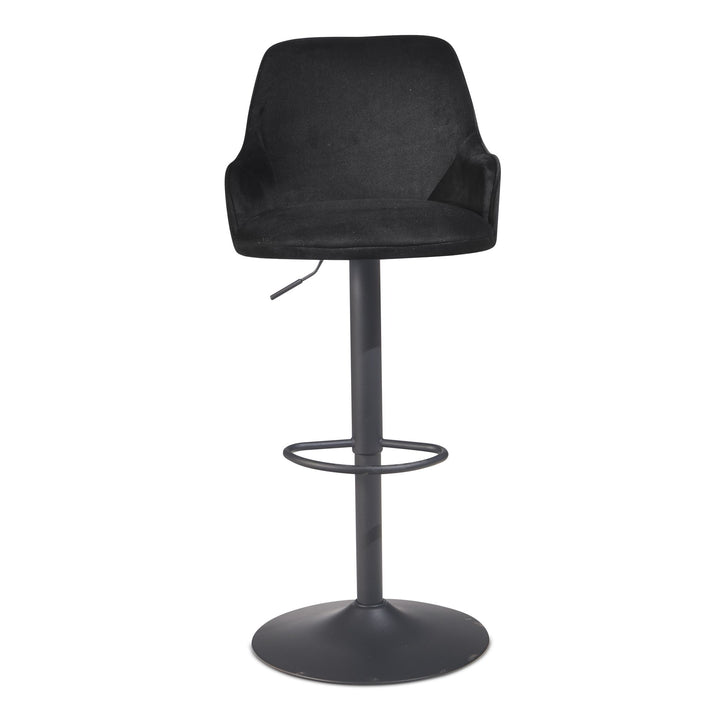 Barhocker Samt Hocker mit Lehne 86  - 106 cm - Küchenhocker Höhenverstellbar Modern 100 kg - Barstuhl Tresenhocker mit Metall-Trompetenfuß - Bistrohocker Gepolstert mit Armlehne_