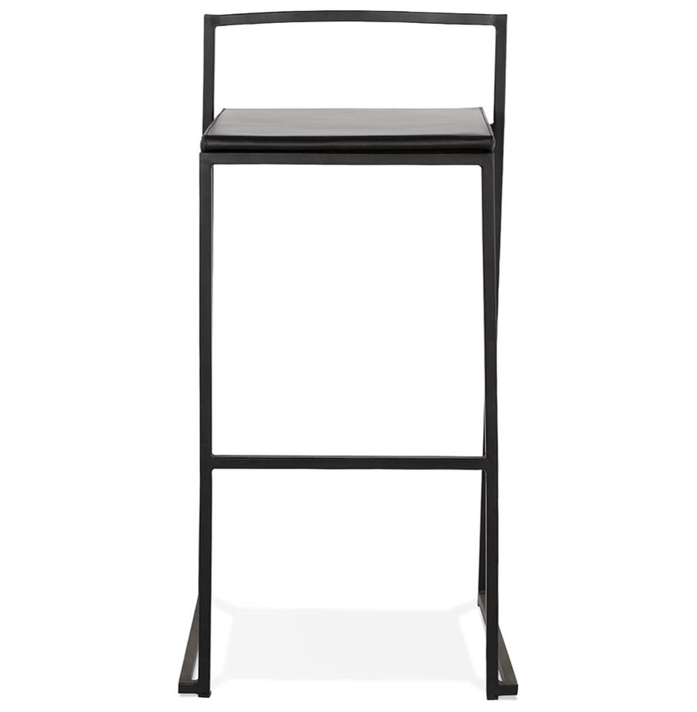 Stapelbarer Tresenhocker - Pulverbeschichtete Metallstruktur - schwarze Kunststoffsitzfläche - ergonomische Rückenlehne - bis 120kg belastbar - aus der TIREXA Kollektion._