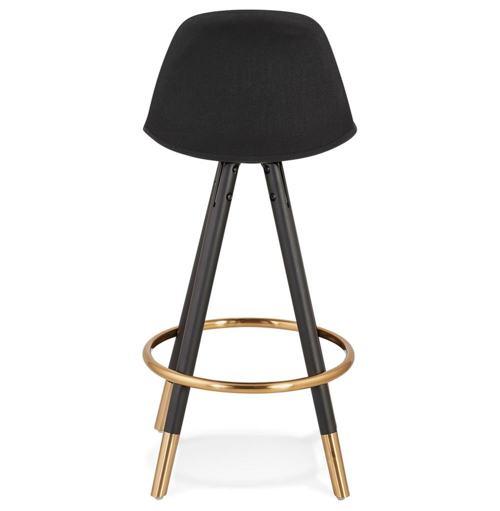Vintage Sitzhocker - Nahaufnahme der gepolsterten Rückenlehne - 3 cm starke Polsterung für Langzeitkomfort - vielseitig einsetzbar in Küche und Esszimmer - SORIXA Kollektion_