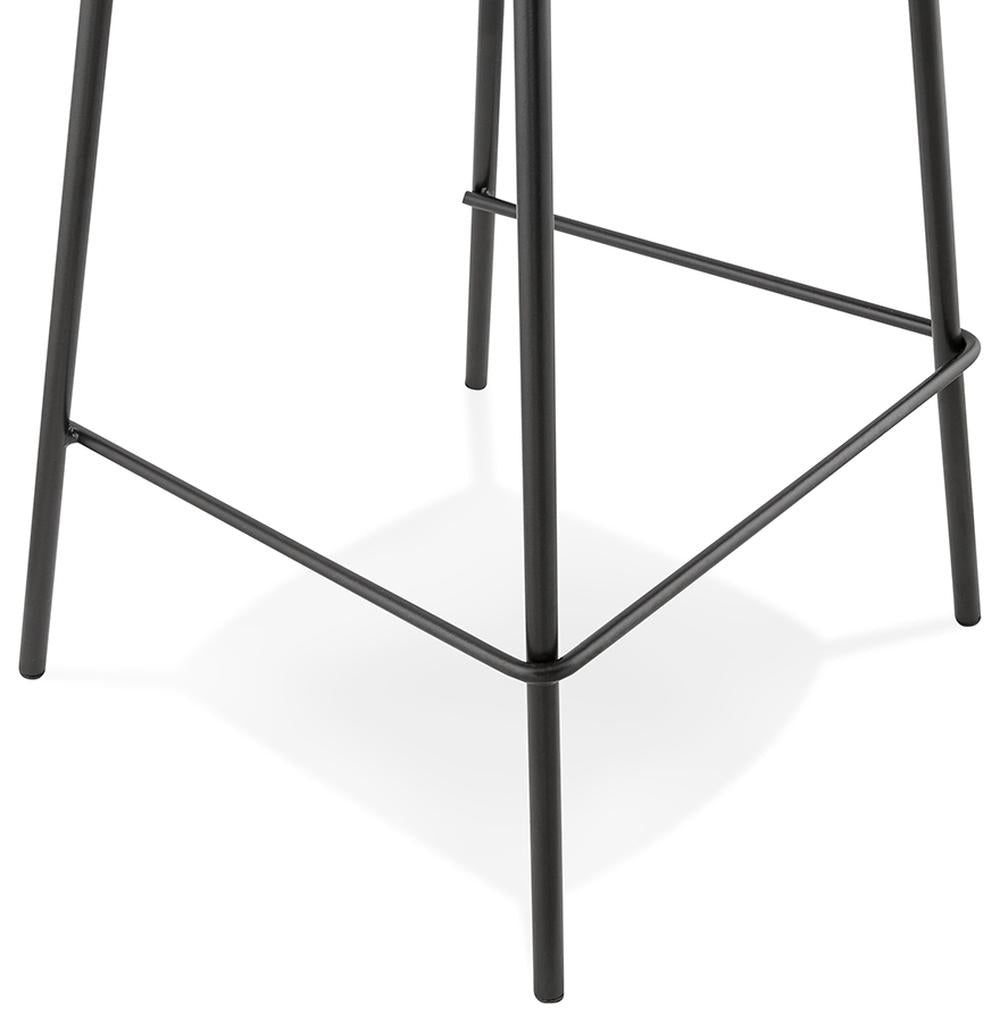 Designhocker - Kompakte Maße 41x41x89 cm - praktische Fußstütze - hochwertige Stoffpolsterung in Schwarz - perfekt für Kücheninseln und Bartheken - aus der VERIXO MINI Serie._