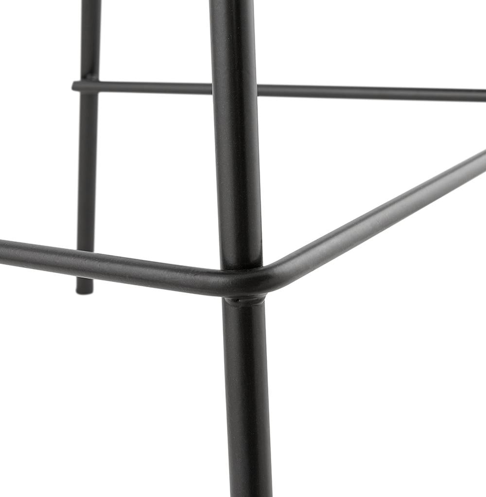 Barhocker Designmerkmale - Stabiles Metallgestell - weiße Textilpolsterung - schützt Boden vor Kratzern - kombiniert Funktionalität mit modernem Stil - Kollektion MELARO_