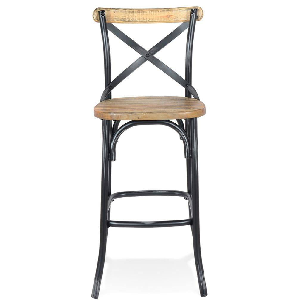 Barstuhl Rückansicht - Kreuzförmige Lehne - 50 cm Tiefe - ergonomisches Sitzen an hohen Tischen von Kadima Design_