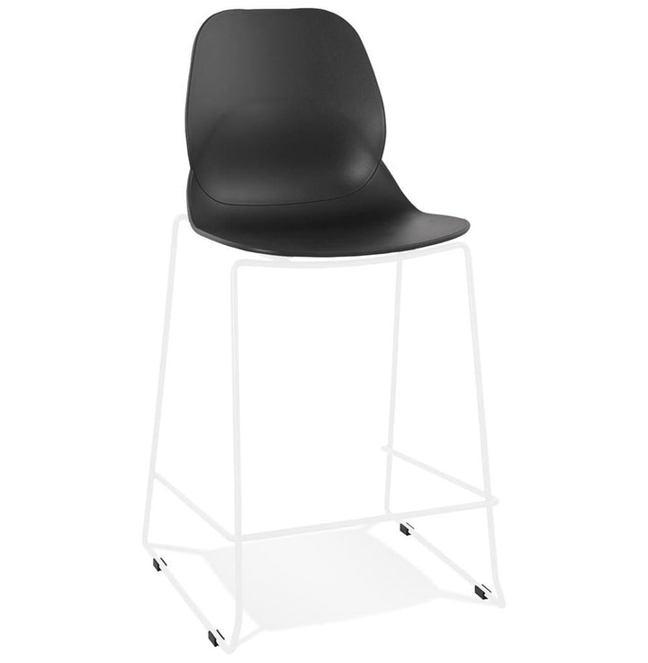 Barhocker Schwarz-Weiß - 65-5 cm Sitzhöhe - kontrastreiches Design - robust für In - und Outdoor - stylish für moderne Küchen - QUIRON MINI Kollektion_