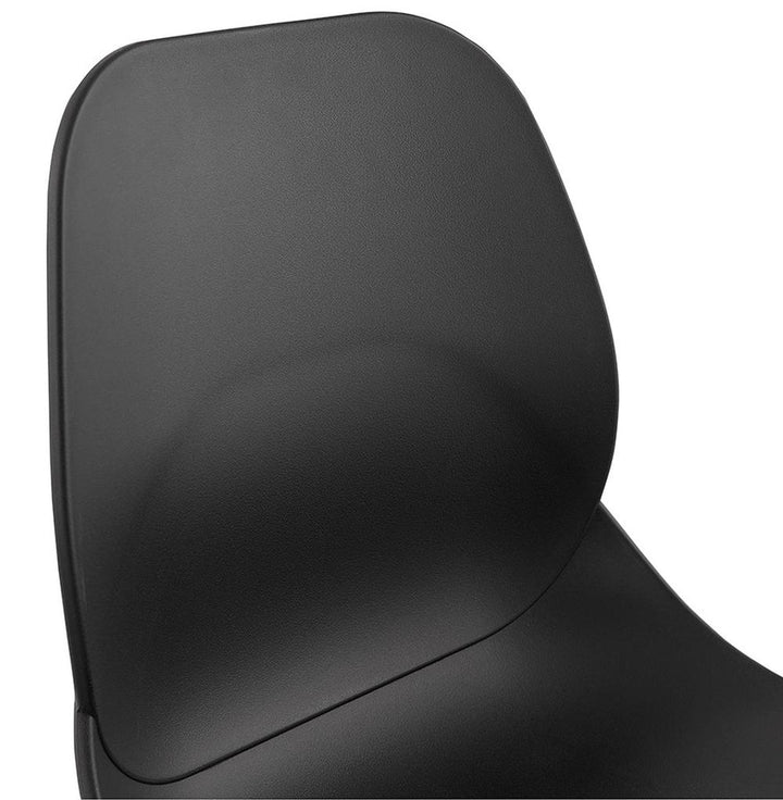 Stapelbarer Küchenhocker in Schwarz - 44 cm Sitzbreite - ergonomische Rückenlehne - pflegeleichte Oberfläche - perfekt für moderne Küchen - Kadima Design_