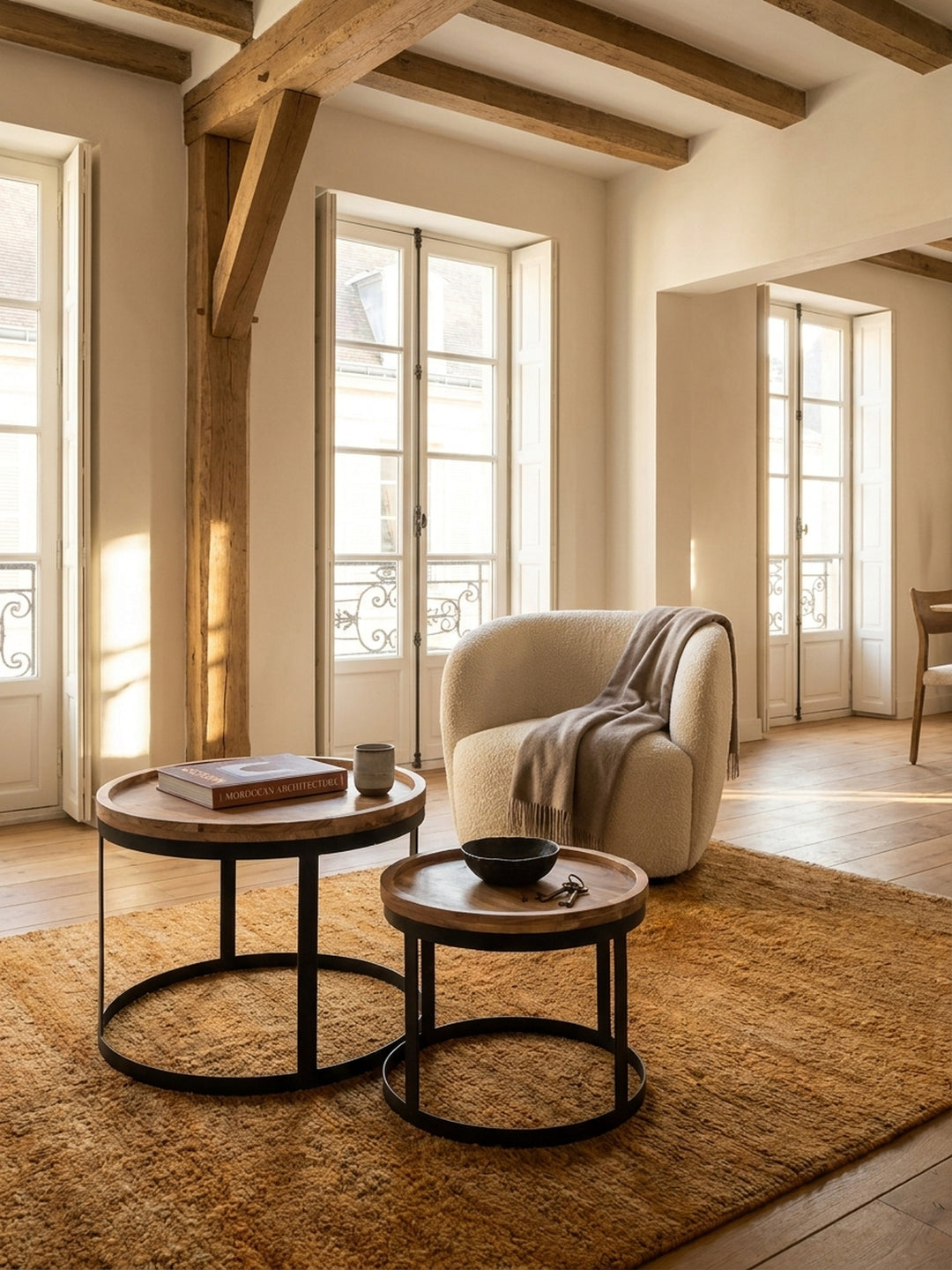 Satztische Akazie Massivholz natur 53x53x45 cm in modernem Wohnzimmer Einrichtung Design Möbel hochwertig modern stilvoll einrichten Wohnen Interior Zuhause elegant Premium robust langlebig_