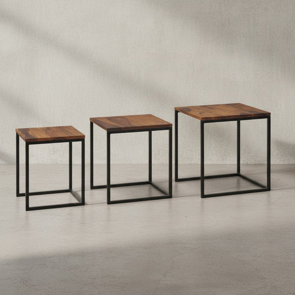 HOMCOM COUCHTISCH 2er Set Beistelltisch Mit Stahlra Produktbild-Vorschau 13