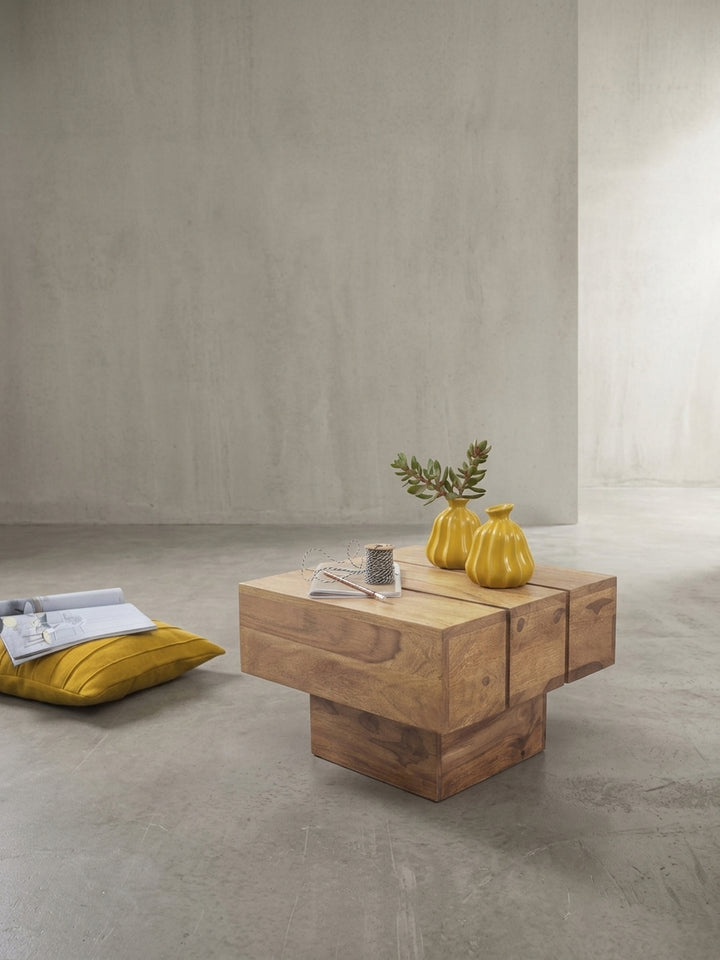 Beistelltische Akazie Massivholz natur 44x44x30 cm - Schrägansicht Studiofoto Produktfoto KADIMA DESIGN freisteller online kaufen Premium Design Möbel_