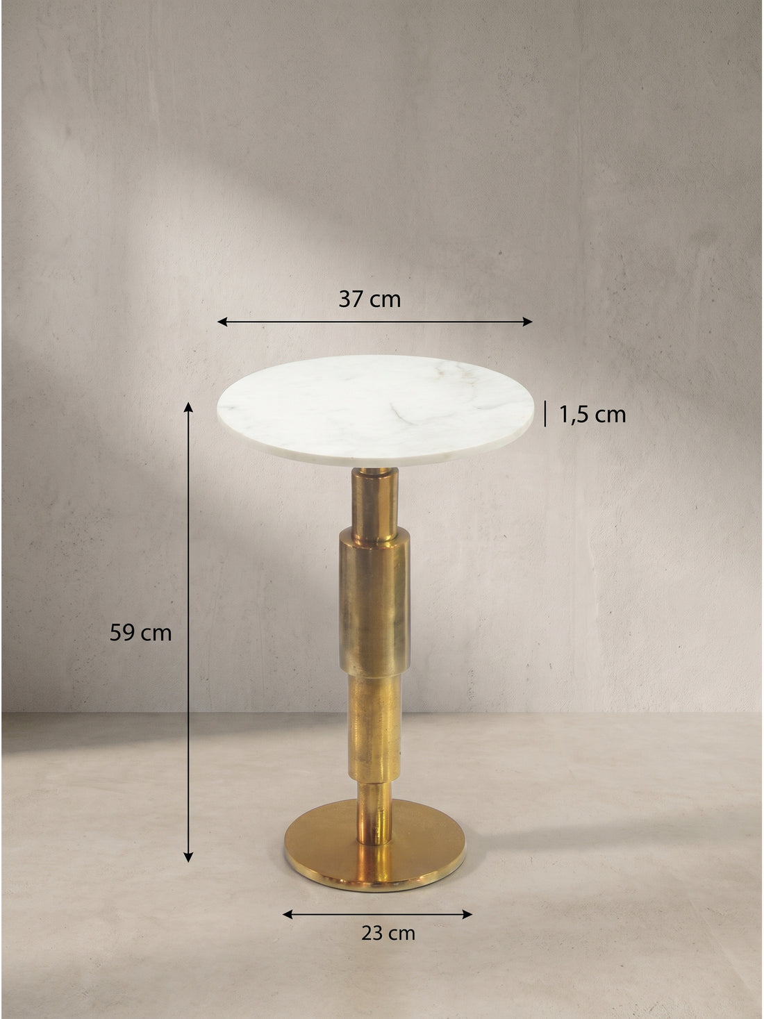 Maßzeichnung ESLA – Weiß-Gold