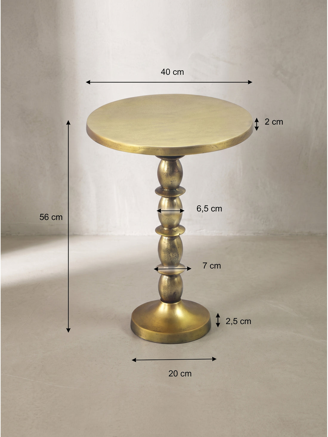 Maßzeichnung ALVOR – Gold