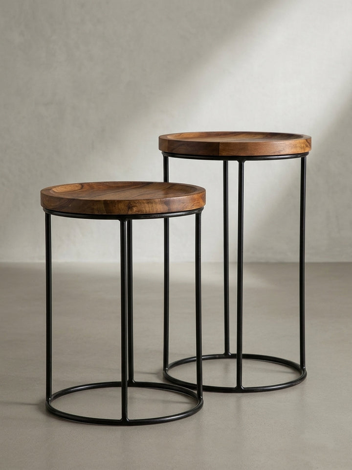 Satztische Sheesham Massivholz Design Möbel_