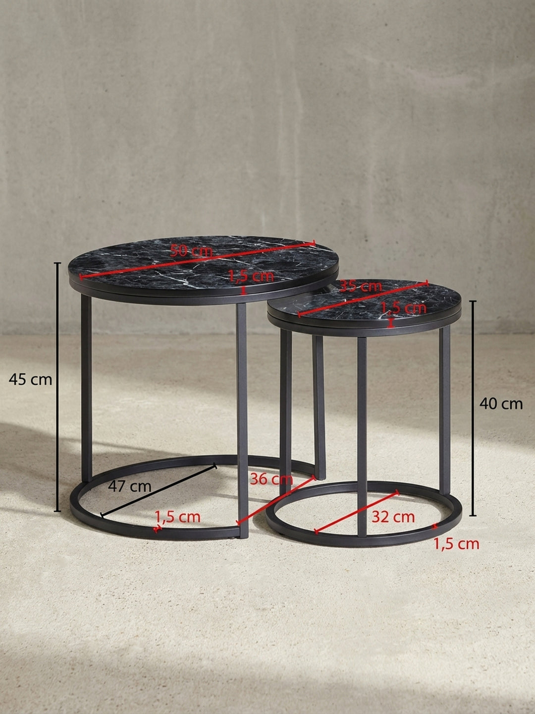 Satztische Metall Design Möbel_