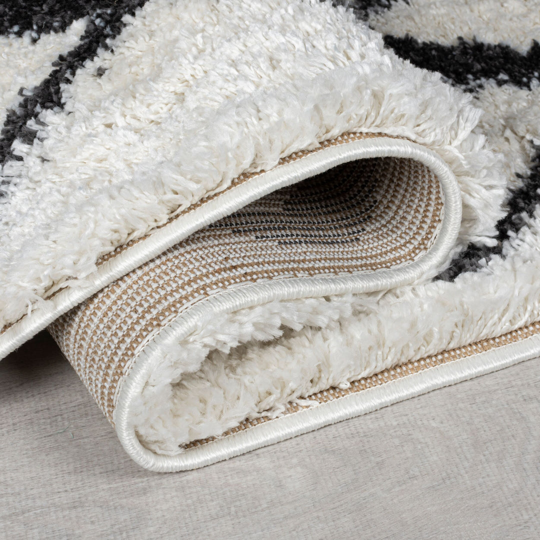 Hochflor Teppich Berber - Rauten - Schlafzimmer_Rechteckig_