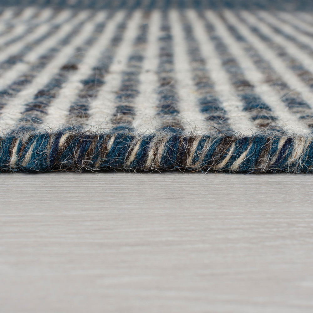 Boho-Läufer Wolle-Baumwolle handgewebt gestreift mit Quasten - strapazierfähig &amp; isolierend_Läufer_