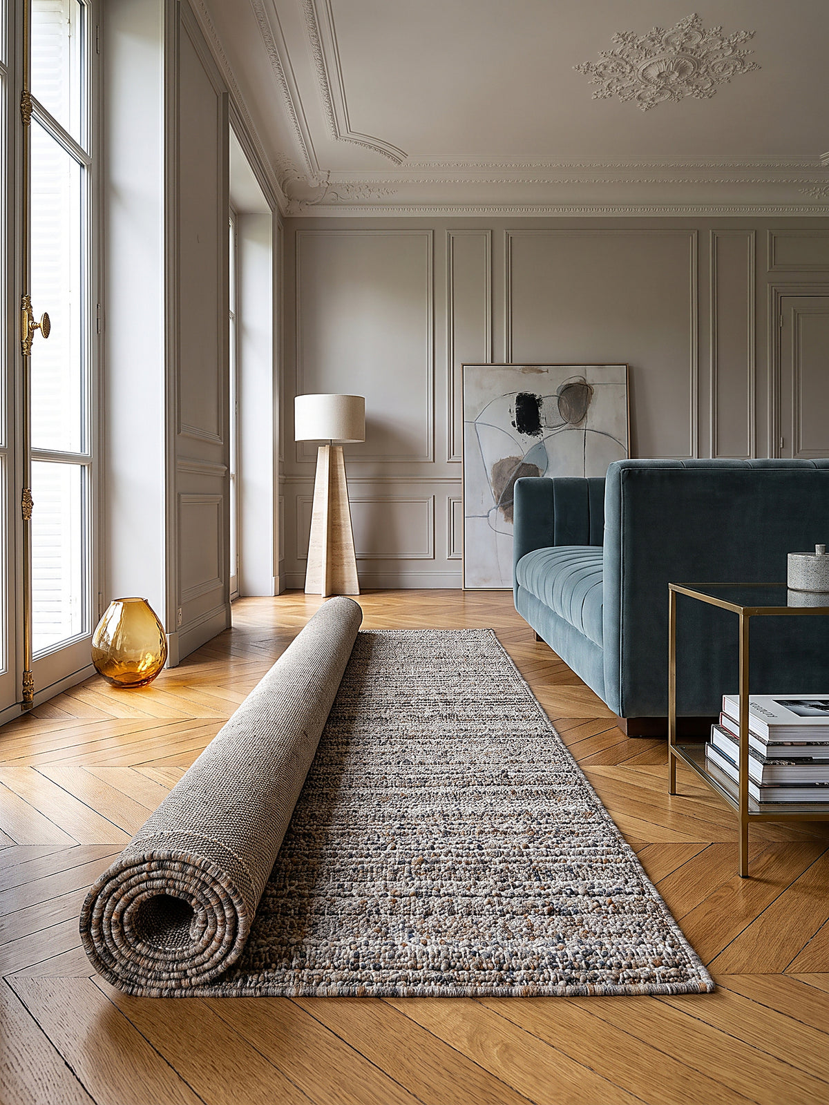Teppich Greige Läufer Editorial Styling