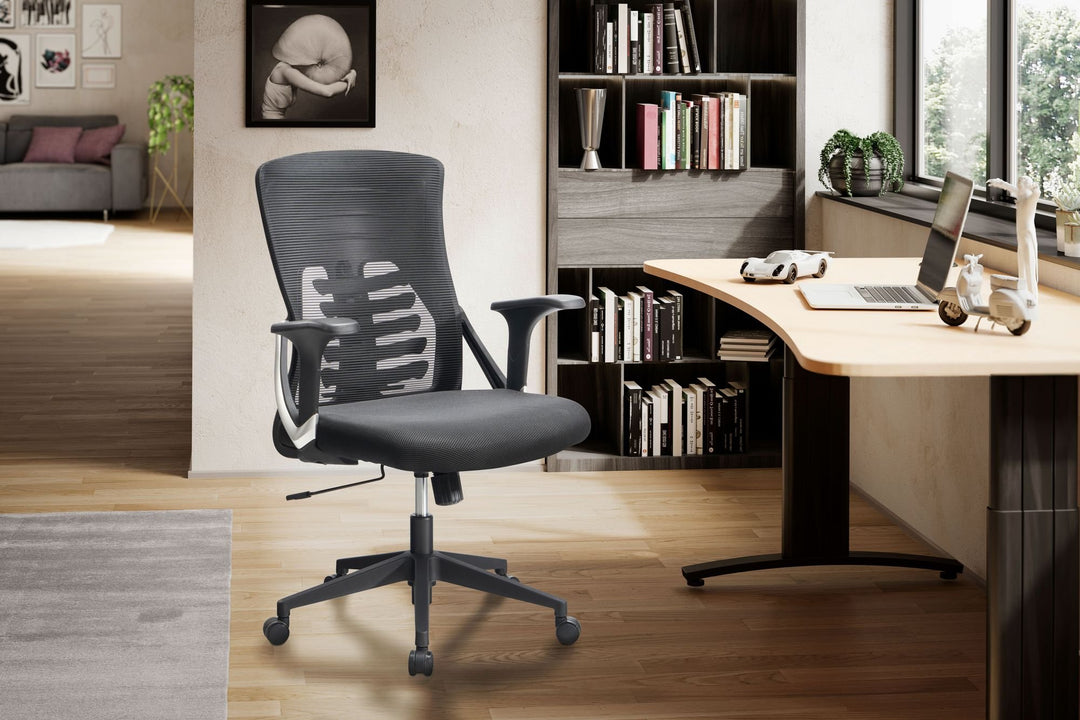 Bürodrehstuhl mit Gewichtseinstellung - ergonomischer Mesh-Bezug und 53cm Sitzbreite für optimalen Komfort von Kadima Design_