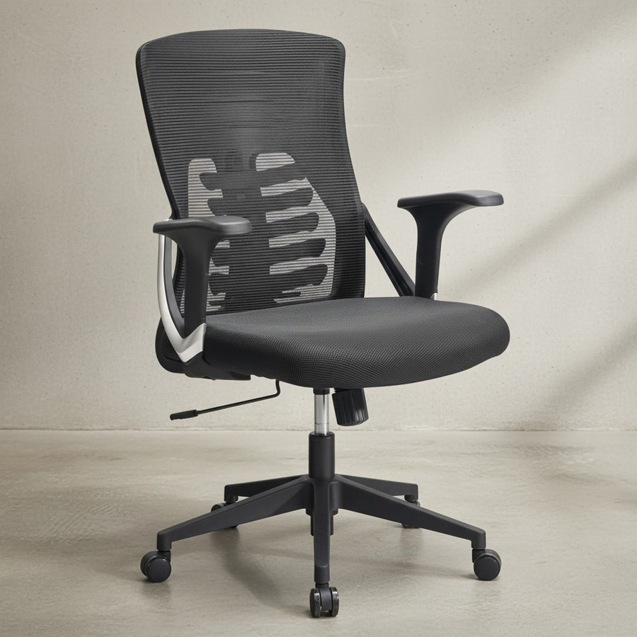 Ergonomischer Bürostuhl mit Mesh-Netzrücken - verstellbarer Lordosenstütze und atmungsaktivem Design für lange Arbeitstage von Kadima Design_
