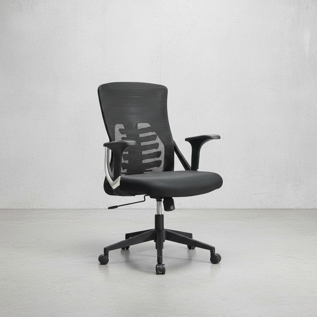 Ergonomischer Bürostuhl mit Mesh-Netzrücken - verstellbarer Lordosenstütze und atmungsaktivem Design für lange Arbeitstage von Kadima Design_