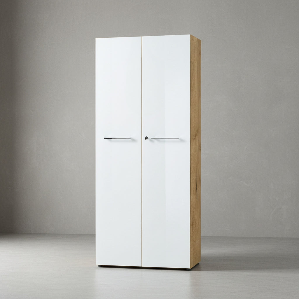 Büro-Set 2-teilig - Schrank Regal 5 OH - Glas Front Modern_