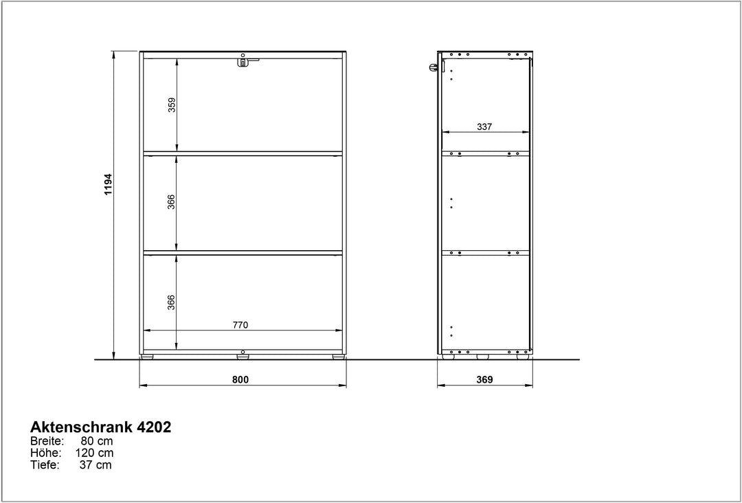 Büro-Set 5-teilig - Glasfront Soft-Close Modern Büromöbel_