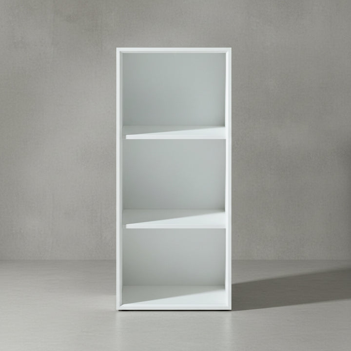 Büro-Set 8-tlg Komplettbüro MUENCHEN Weiß | Schreibtisch - 6 Schränke - Container | Glasfront Soft-Close Abschließbar | Made in Germany | Kadima Design_