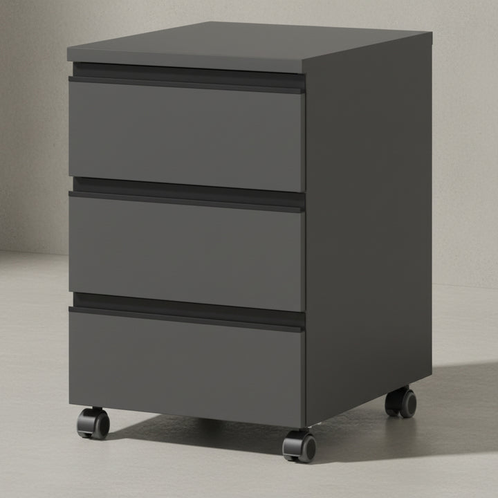 Büro Set 2-teilig | Schreibtisch 140x80cm &amp;amp; Rollcontainer Graphit | Einstellbar 68-91 cm &amp;amp; Soft-Close | Made in Germany &amp;quot;Stuttgart&amp;quot; Kadima Design_