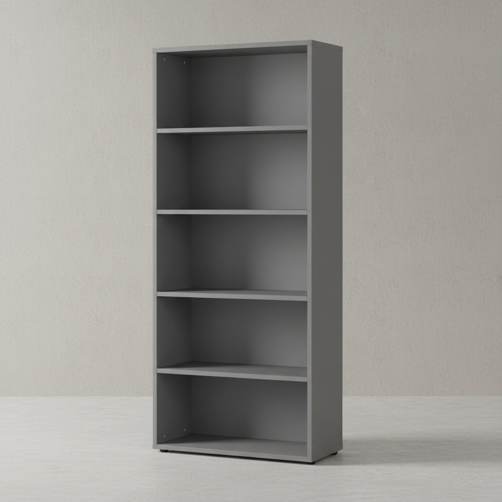Büro-Set "Stuttgart" groß mit 3 Aktenschränke Soft-Close 242x197 cm Graphit_