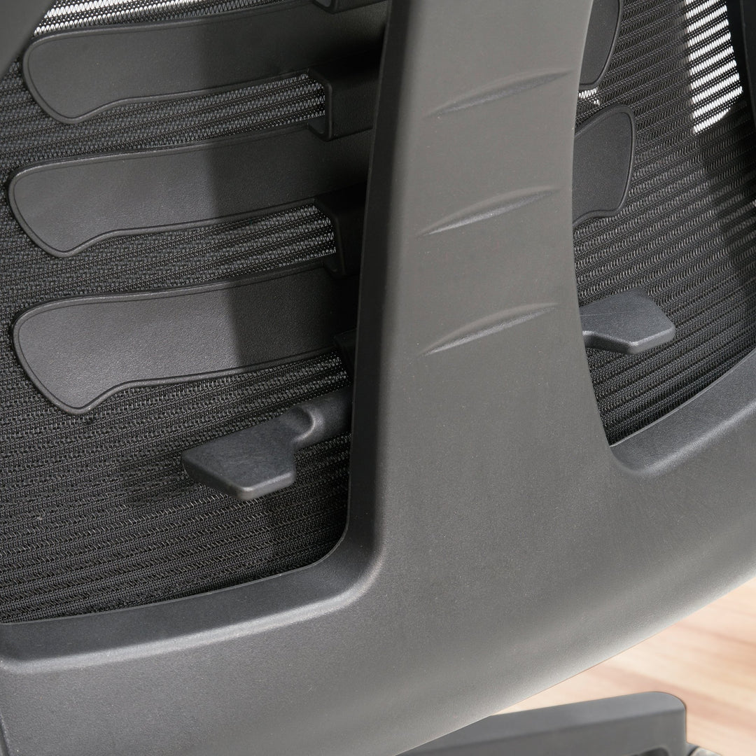 Schreibtischstuhl mit Lordosenstütze - belastbar bis 120 kg - Hartbodenrollen und schwarzem Design von Kadima Design_