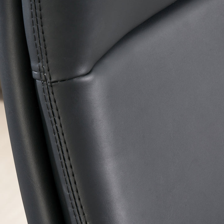 Bürostuhl Kunstleder-Bezug Schreibtischstuhl bis 120 kg - Design Chefsessel höhenverstellbar - Drehstuhl ergonomisch mit Armlehnen &amp;amp; hoher Rückenlehne - Wippfunktion_
