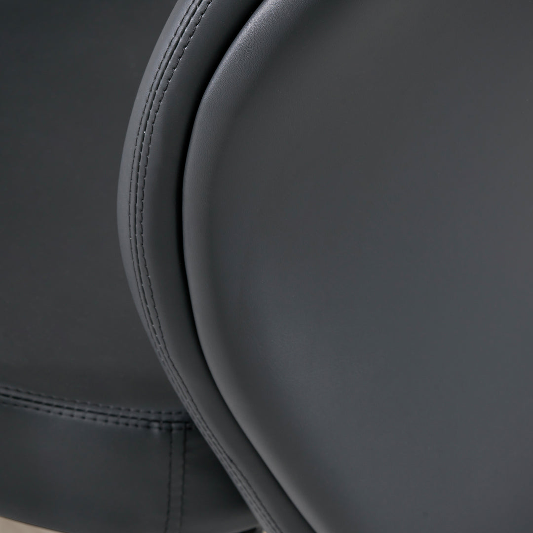 Bürostuhl Kunstleder-Bezug Schreibtischstuhl bis 120 kg - Design Chefsessel höhenverstellbar - Drehstuhl ergonomisch mit Armlehnen &amp; hoher Rückenlehne - Wippfunktion_