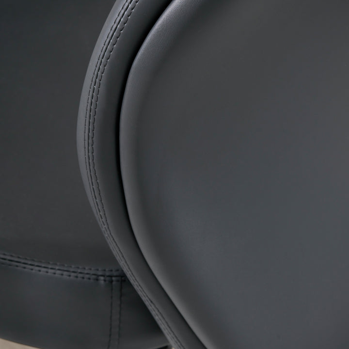 Bürostuhl Kunstleder-Bezug Schreibtischstuhl bis 120 kg - Design Chefsessel höhenverstellbar - Drehstuhl ergonomisch mit Armlehnen &amp;amp; hoher Rückenlehne - Wippfunktion_