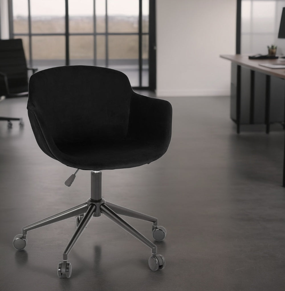 Konferenzstuhl in klassischem Schwarz - ergonomische Form mit 2cm Polsterung für Business-Meetings von Kadima Design_