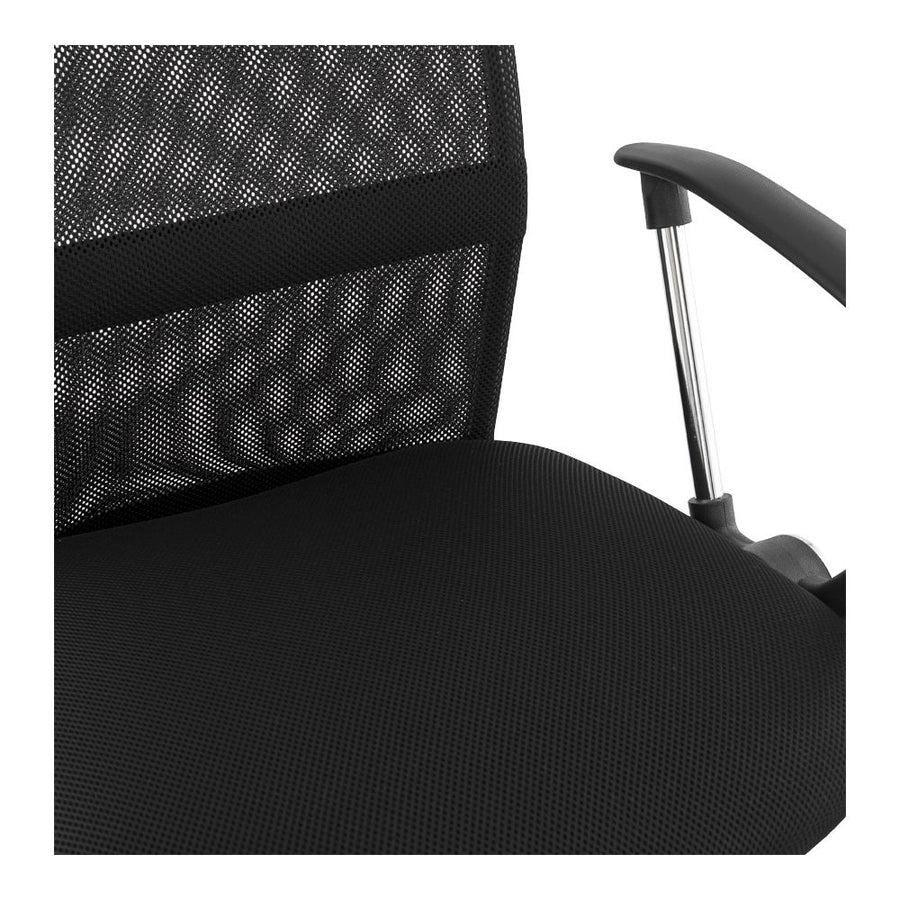 Ergonomischer Bürostuhl mit schwarzem Netzrücken und Wippmechanik - höhenverstellbar 43-53 cm - ideal fürs Home-Office von Kadima Design_