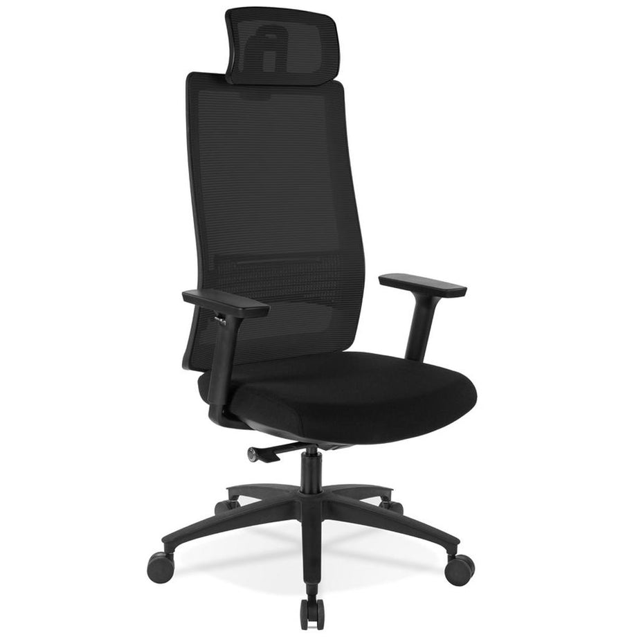 Ergonomischer Bürostuhl LIXENO mit Mesh-Bezug und verstellbarer Kopfstütze - ideal für lange Arbeitstage von Kadima Design_