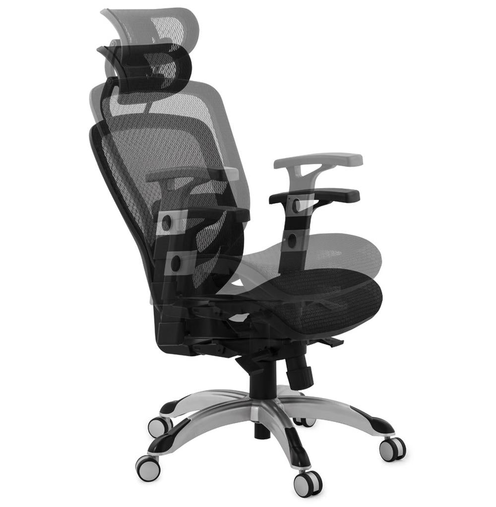 Office Chair mit atmungsaktivem Netzgewebe - höhenverstellbarem Sitz und stabilem Metallgestell bis 120 kg_