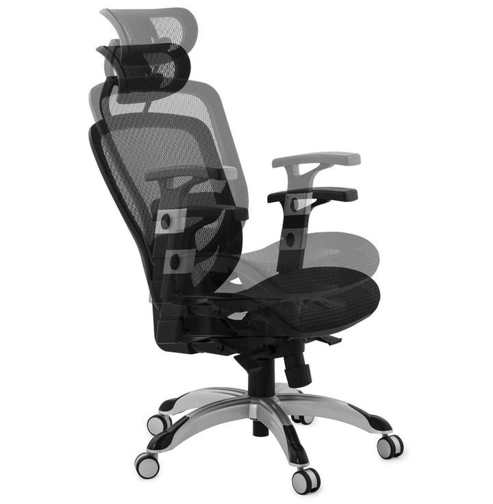 Office Chair mit atmungsaktivem Netzgewebe - höhenverstellbarem Sitz und stabilem Metallgestell bis 120 kg_