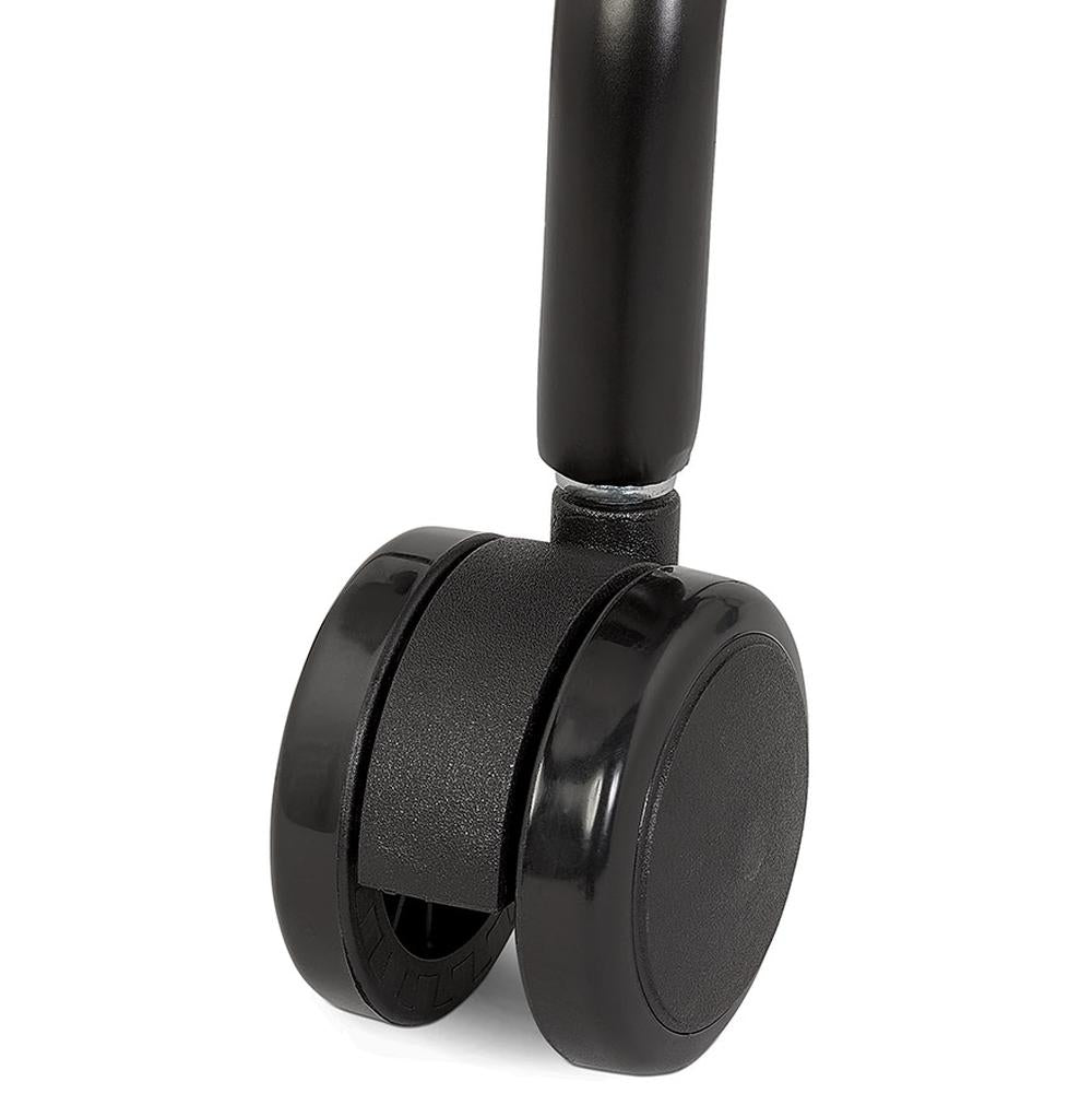 Arbeitsstuhl in Schwarz - 47cm Sitzhöhe und verstärkte Metallkonstruktion von Kadima Design_