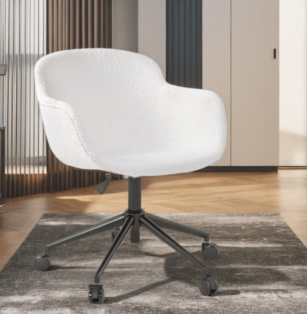 Bürodrehstuhl mit robustem Metallgestell und Rollen - belastbar bis 120kg - perfekt für lange Arbeitstage von Kadima Design_