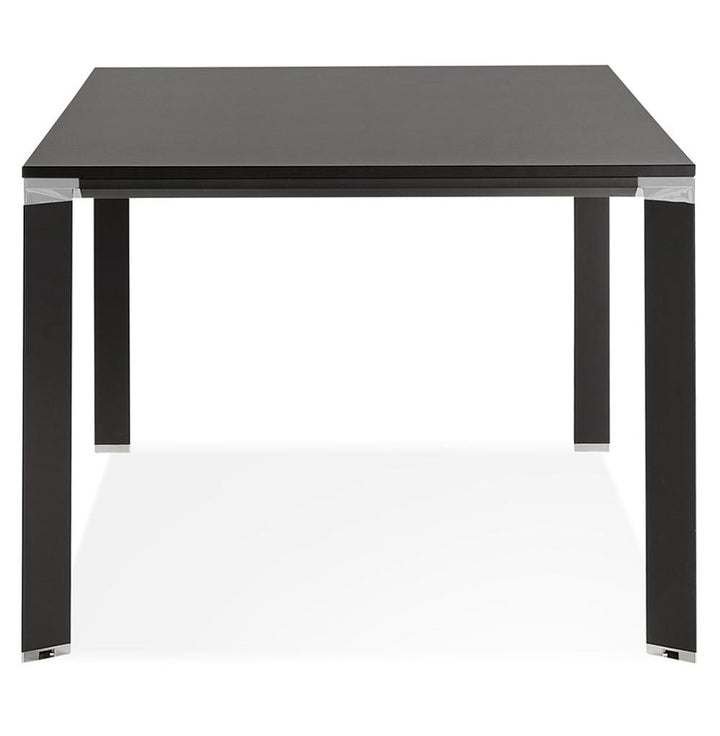 KERIX Arbeitstisch - Schwarze 200x100cm Platte auf Metallgestell - ergonomische Höhe 74-5cm - professioneller Look - Kadima Design_