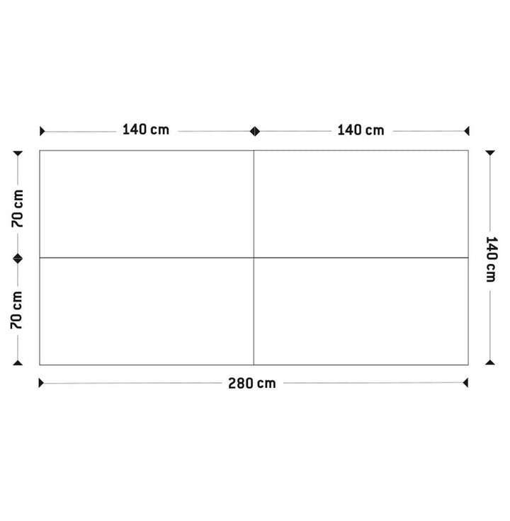 Doppelarbeitsplatz-Schreibtisch - 280x140 cm MDF-Holzplatte - schwarzes Metallgestell - für Großraumbüros - bis 120 kg belastbar - Kadima Design_