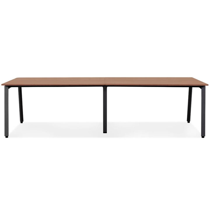 Bürotisch braun-schwarz - Edle 280x140 cm Arbeitsfläche - stabiles Gestell - ideal für repräsentative Räume - fördert professionelles Ambiente - Kadima Design_