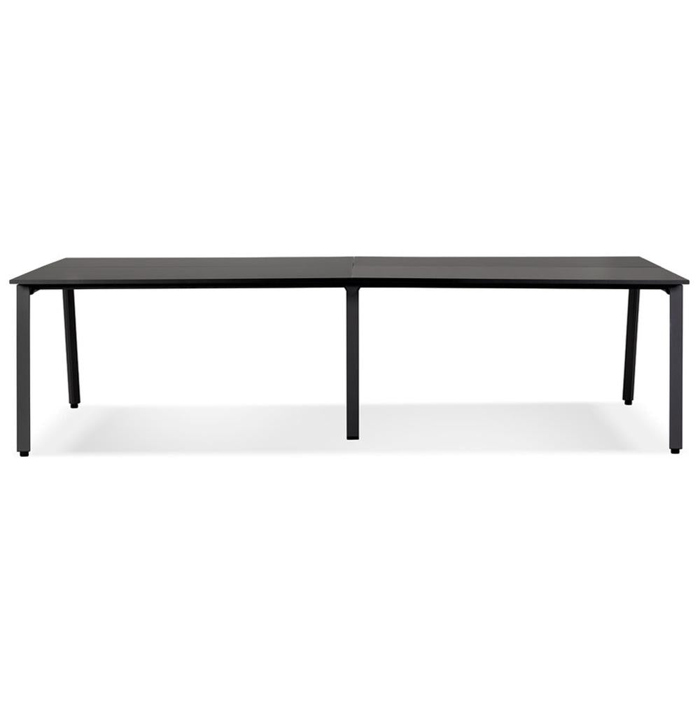 Großraum-Schreibtisch - Schwarze 18 mm MDF-Platte - 74-5 cm Höhe - ergonomisch gestaltet für lange Arbeitstage - modernes Design - Kadima Design_