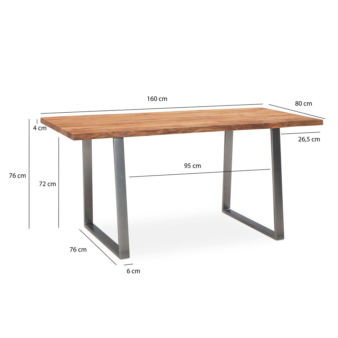 Schreibtisch 160x80 cm Massivholz XL mit Baumkante für großes Home Office von Kadima Design_